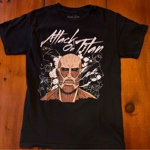 Attack on titan shirt official colossal Levi Eren anime black ripple junction